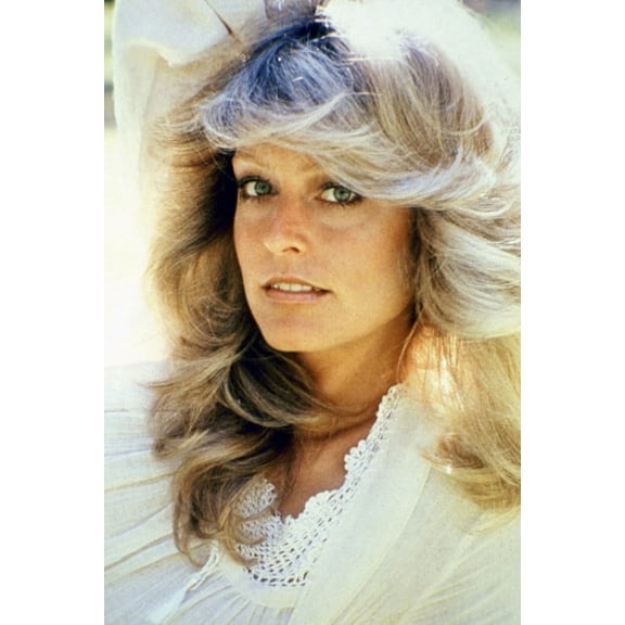 F. Fawcett In Charlie's Angels Beautiful Portrait In White Glamour Outfit 1St Season 24X36 Classic Hollywood Poster