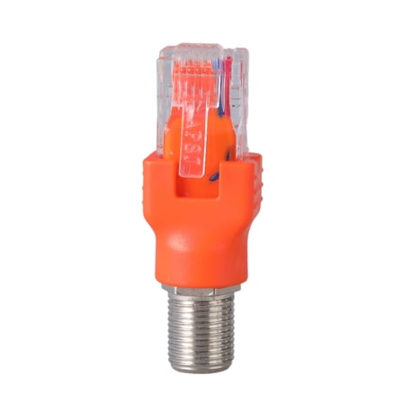F Female to RJ45 Male Coaxial Hollow Coupler Adapter Ethernet Cable Adapter
