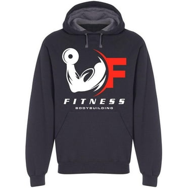 F For Fitness Bodybuilding Hoodie Men -Image by Shutterstock, Male Medium