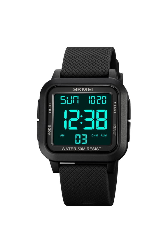 F Glow-In-The-Dark Waterproof Electronic Watch, Digital Display, For Night Use, Swimming & Outdoor Activities