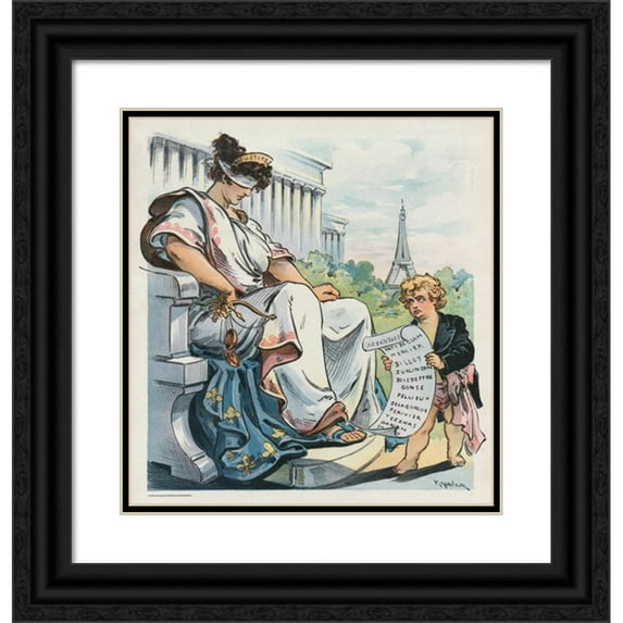 F. Graham Cootes 15x16 Black Ornate Wood Framed Double Matted Museum Art Print Titled - Pictorial Review Cover (1907)