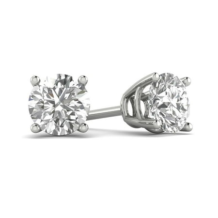 F/I1 1/6-2.00 Carat TW Diamond Stud Earring in 14k White Gold (1/2ct+ are certified)