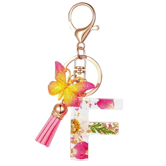 F Initial Letter Keychain Personalized Alphabet Charms Cute Style Metal Key Ring For Gift Giving Birthday Graduation Travel Souvenir 1Pc 0.04 Lb