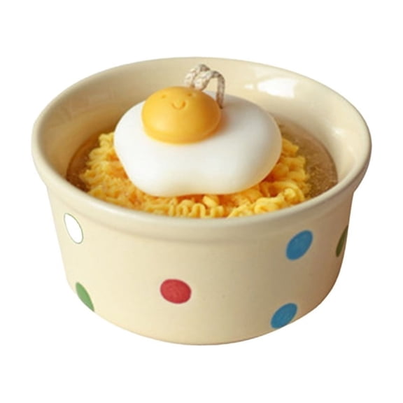 F Instant Noodles Shape Scented Candle With Soy Wax, Handmade Craft And Aromatic Design For Relaxation, Home Decor, Gift And Mood Setting, 3.94X2.05X2.05In 0.33Lb