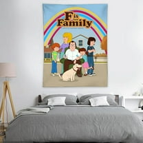 F Is for Family Flag Funny Tapestry Indoor Outdoor Wall Art Tapestry for Bedroom Teens Room Decoration Living Room Bedroom 30"×40"inch