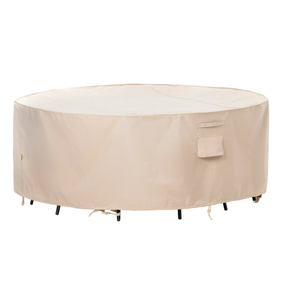 F&J Outdoors Waterproof Outdoor Table Cover 110"DIA x 27.5"H