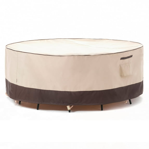 F&J Outdoors Waterproof Outdoor Table Cover 130"DIA x 35"H