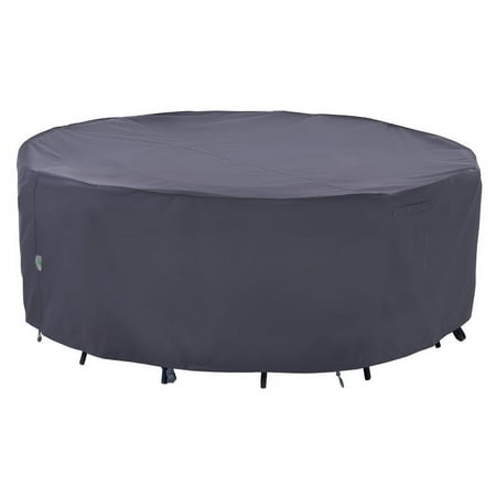 "F&J Outdoors Durable Waterproof UV-Resistant Patio Table Cover with Drawstring Hem, 72"" Diameter x 27.5"" Height"