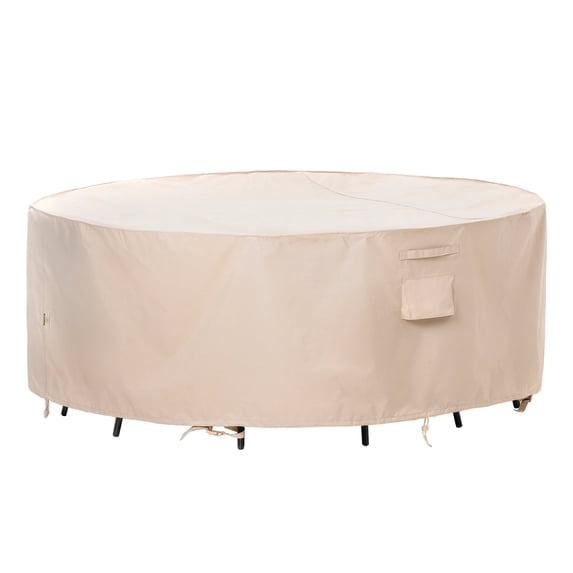 F&J Outdoors Waterproof Outdoor Table Cover 84"DIA x 27.5"H