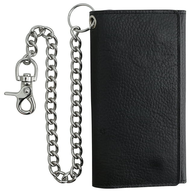 Sidways FIAMME Tri Fold Biker Portafoglio Con Catena Da Uomo In