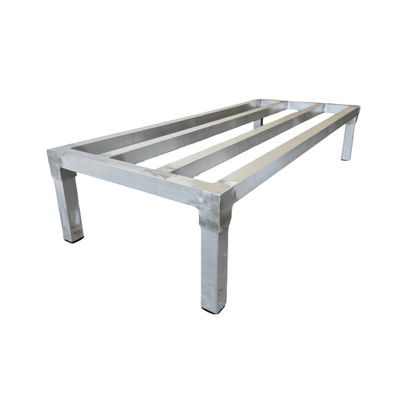 F&L Heavy-Duty Aluminum Dunnage Rack 1850 lb Capacity All-Welded Storage Solution for Warehouses, Retail & Industrial Environments (48"x24"x12")