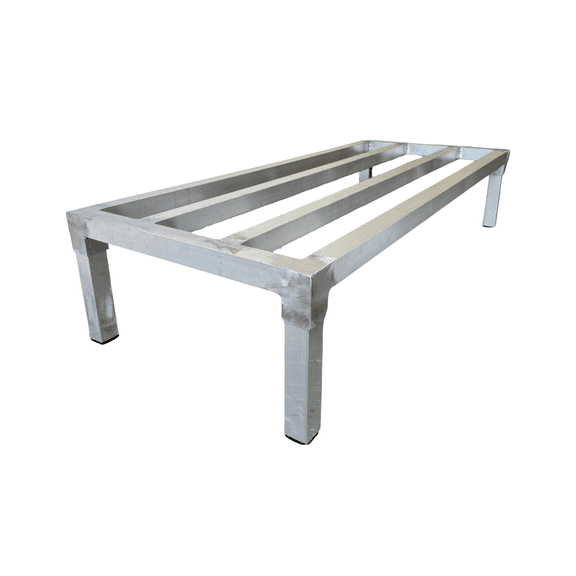 F&L Heavy-Duty Aluminum Dunnage Rack 1850 lb Capacity All-Welded Storage Solution for Warehouses, Retail & Industrial Environments (60"x24"x8")