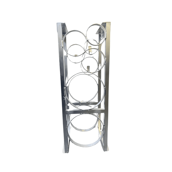 F&L Heavy-Duty Tank Holder Universal Cylinder Rack for Freon, Oxygen, Nitrogen & CO2 Secure Tank Holder Bracket for Industrial, Medical & HVAC Use Rust-Resistant Aluminum (2 x 30 Lbs Oxy, Acty)