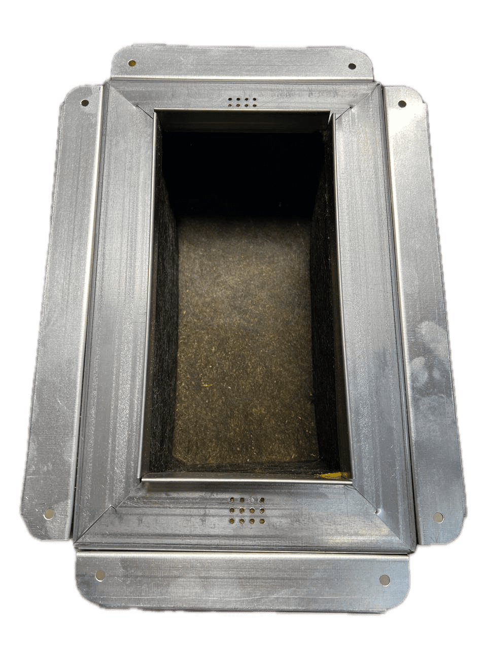 F&L R4 Insulated Galvanized Ceiling Register Box Connects Register