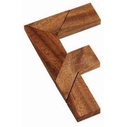 F Letter Puzzle Wooden Brain Teaser
