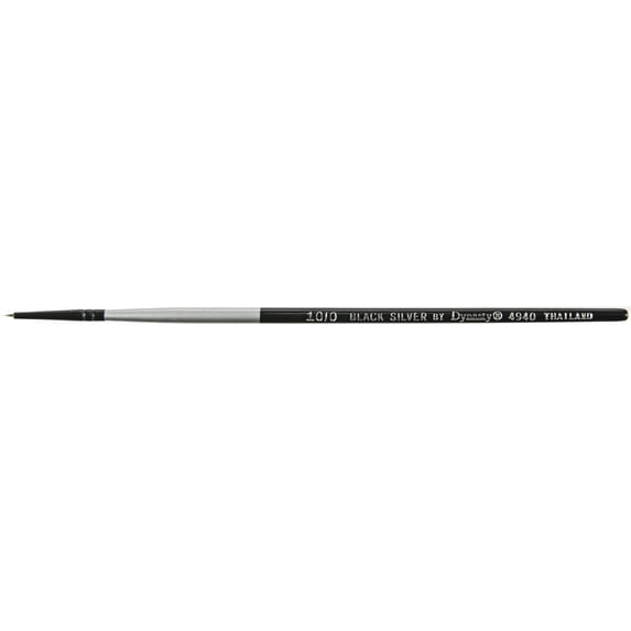 Dynasty Black Silver Brush Short Liner Size 10/0