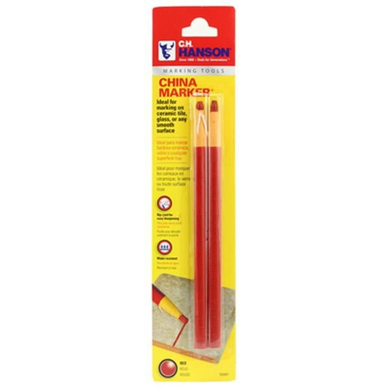 F&M Tool & Plastics  China Marker Pencil, Red - Pack of 2