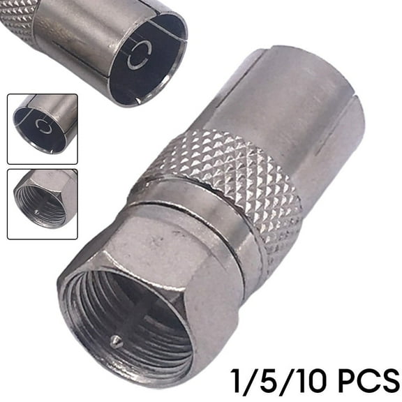 F Male To Tv9.5 Female Cable Tv Connector Tv Set -Top Boxes Connector Adapter 1Pcs