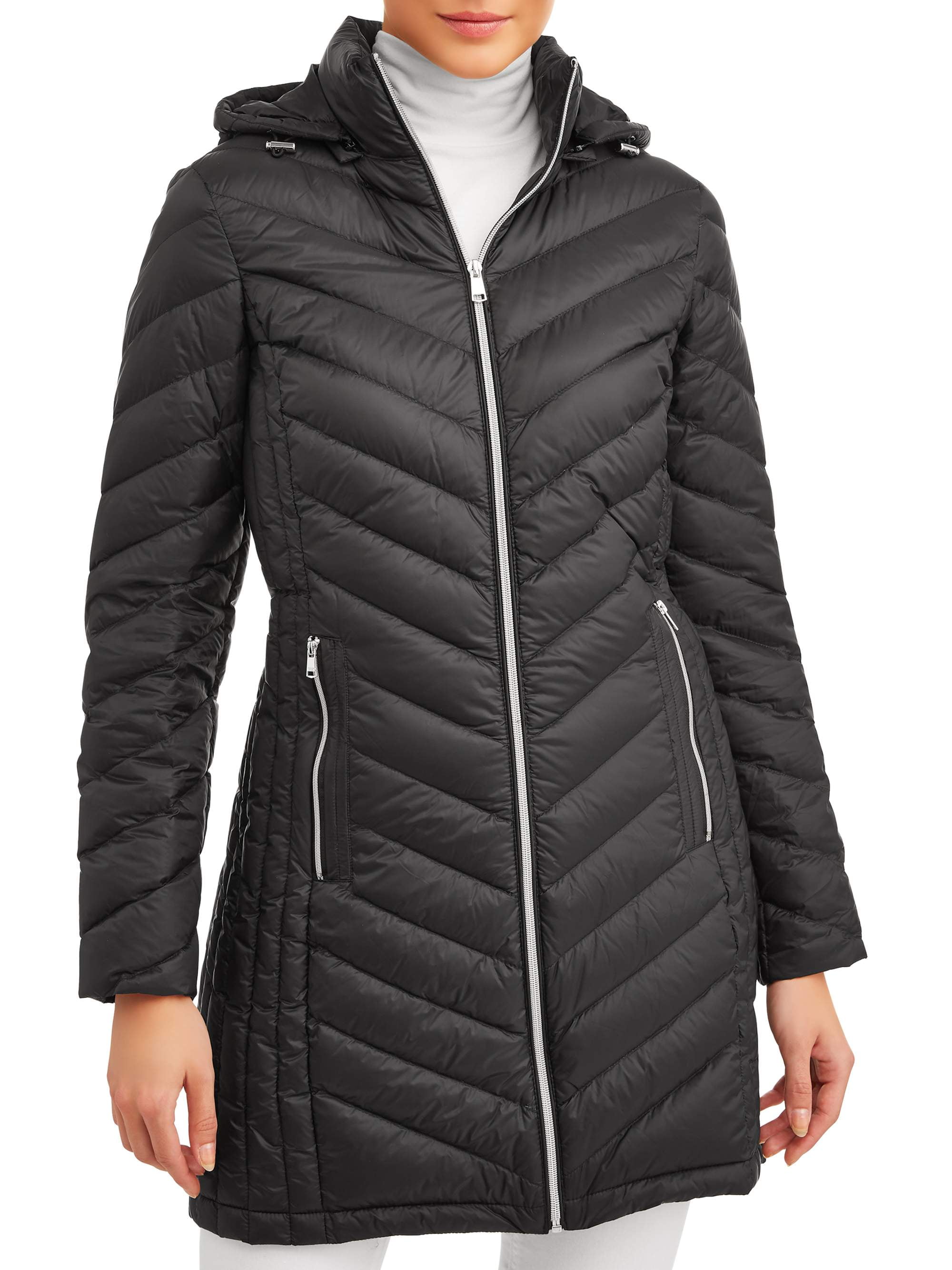 F.O.G. Women's Long Down Packable Jacket with Hood