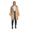 F.O.G. Women's Plus Size Belted Double Breasted Trench Coat