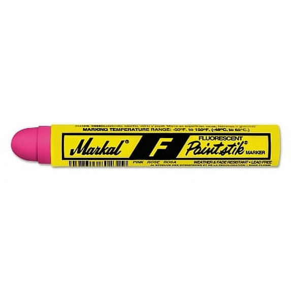 F Paintstik Solid Marker, 11/16 In Dia X 4-3/4 In L, Fluorescent Pink | Bundle of 5 Dozen