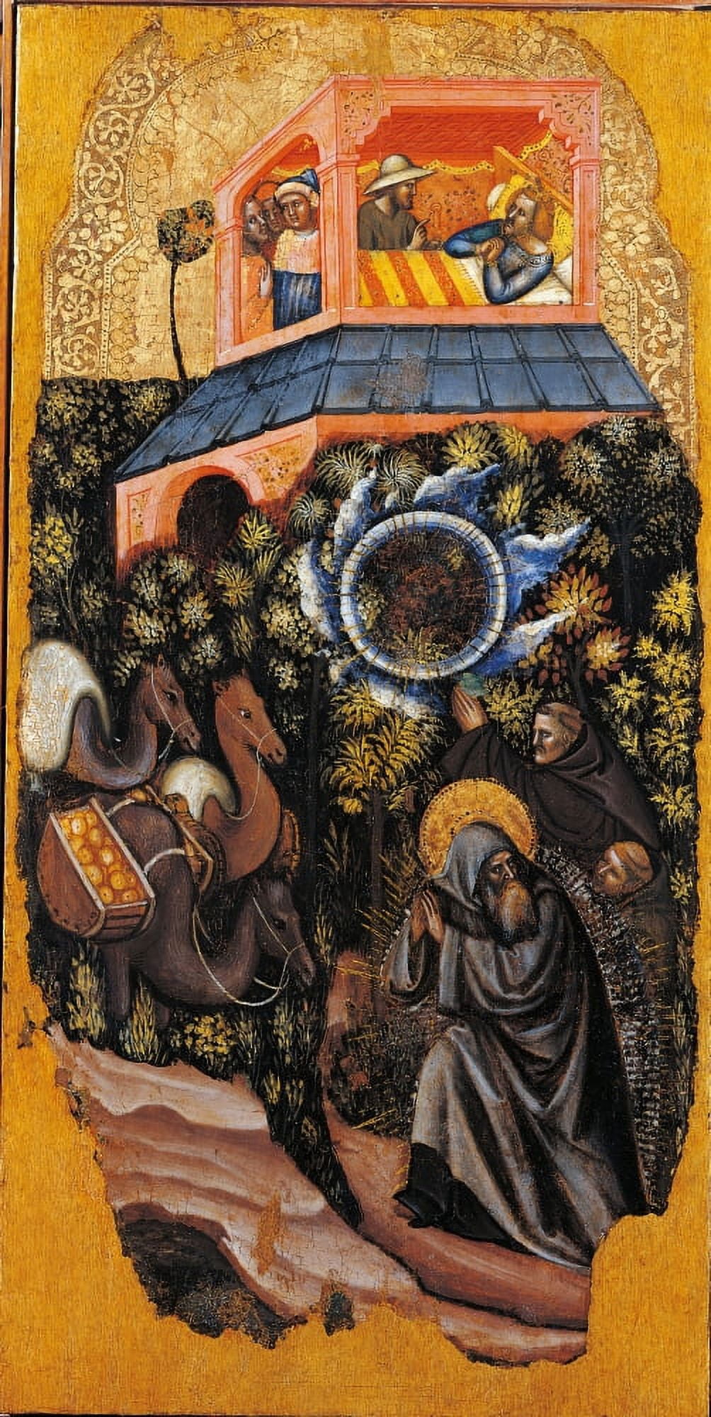 F Palestine To Send Provisions To St Anthony The Abbot The Arrival Of The Camels With The Provisions Canvas Art - (18 x 24)