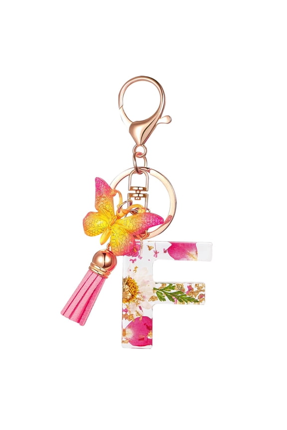 F Personalized Initial Keychain For Monogram And Identification Lightweight Construction For Keys And Bags