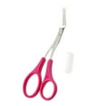 thumbnail image 1 of F Pink Stainless Steel Eyebrow Scissors With Comb, 1 of 6