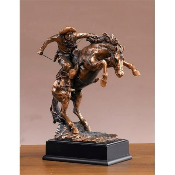 F Pony Express Bronze Plated Resin Sculpture