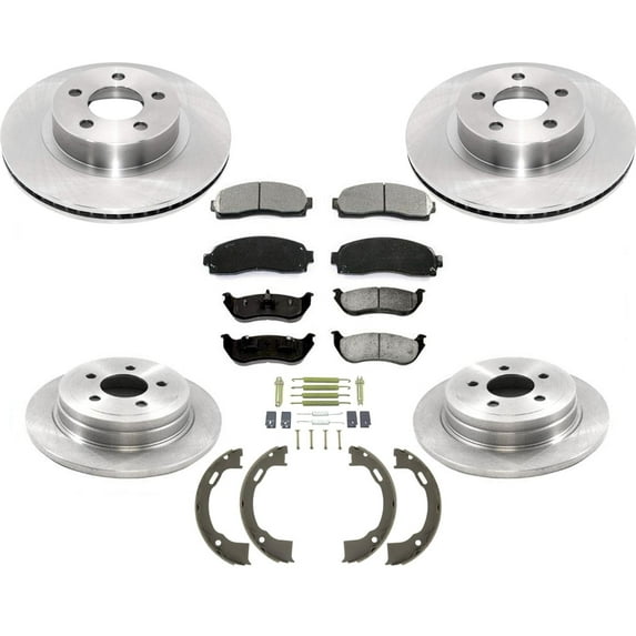F&R Brake Rotors & Ceramic Pads 03-05 Explorer Sport Trac 4 Wheel Drive 4x4 8pc