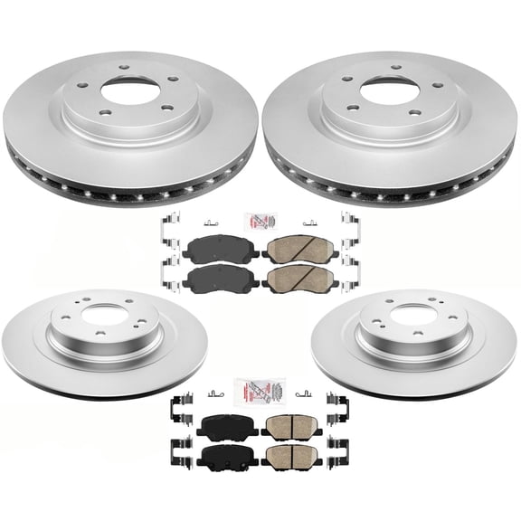 F&R Brakes Disc Rotors Ceramic Pads For Mitsubishi Outlander Sport 2013-2021