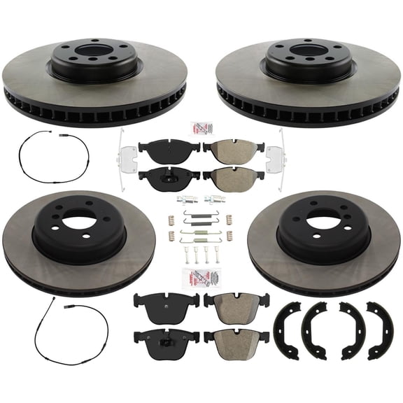 F&R Carbon Brake Rotors Pads hardware For BMW 535i GT 10-17 REF 34116785669 70