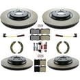 thumbnail image 1 of F&R Carbon Disc Brake Rotors Pads For Mercedes Benz C55AMG 05-07 345MM 4 Piston, 1 of 13