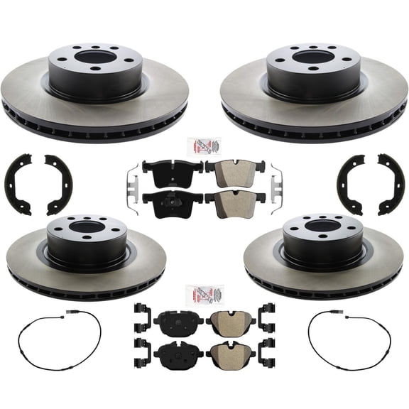 F&R Carbon Performance Disc Brake Rotors Disc Brake Pads for BMW X3 2011-2017