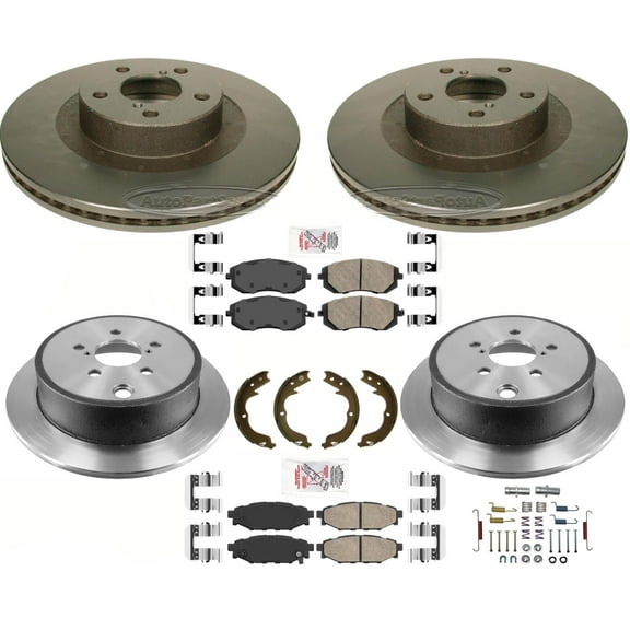 F&R High Performance Carbon Disc Brake Rotors Pads for Subaru Forester 09-2010