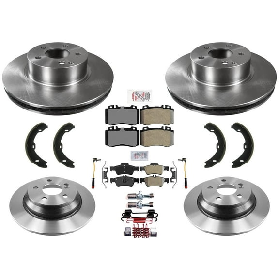 F&R Rear Wheel Drive Disc Brake Rotors Pads For Mercedes Benz S430 S500 04-06