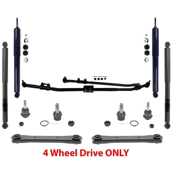 F+R Shocks Drag Links Tie Rods Ball Joints 16Pc KIT RAM 2500 4 Wheel Drive 08-12