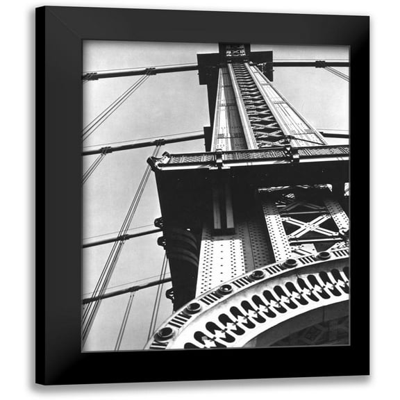 F Rosenstiels Widow and Son 12x14 Black Modern Framed Museum Art Print Titled - Eiffel Tower