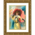 thumbnail image 1 of F. Ryson 18x24 Gold Ornate Framed and Double Matted Museum Art Print Titled - Matinee Girl (1907), 1 of 4