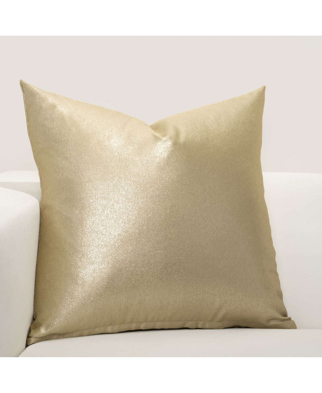 Luxurious Gold Polyester Square Throw Pillow, 20" x 20"