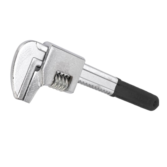 F-Shaped 9-Inch Adjustable Wide Jaw Wrench Right Angle Spanner for Automotive Repair Plumbing Construction, Black / 9 inches / 22.8 cm