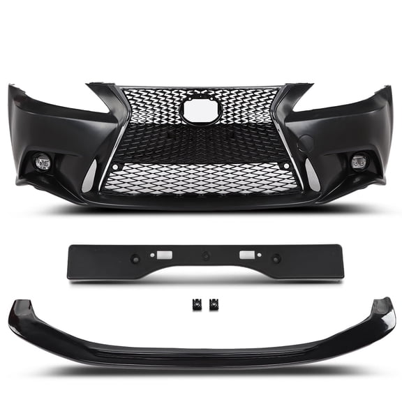 F-Sport Front bumper +Fog lights + Lip Fit For 2006-2013 Lexus IS IS250 IS350 to 14+