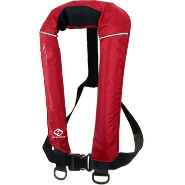 F&T Capacitors USCG Type V PFD Adult Life Jacket with 33g Cylinder, Red