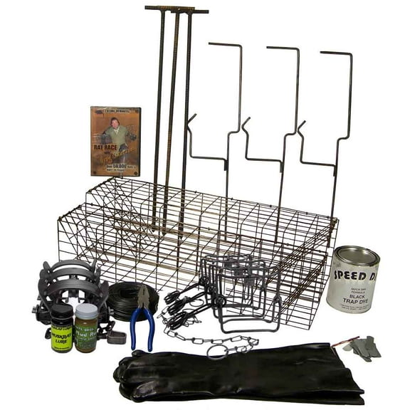F&T Fur Harvester's Outdoor Muskrat Trapping Starter Kit, Waterproof, 3 Traps
