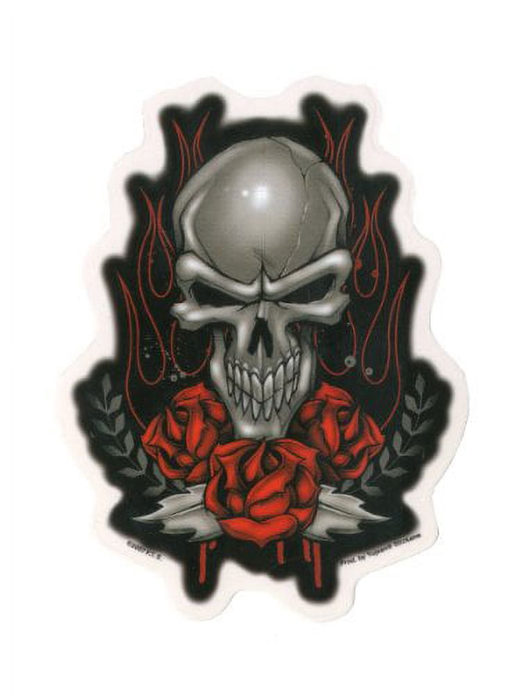 F.T.S. - Skull Roses - Sticker / Decal - Walmart.com
