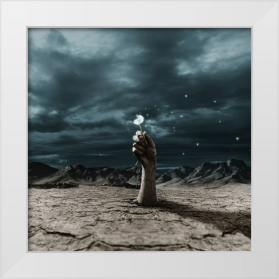 F, Terry 20x20 White Modern Wood Framed Museum Art Print Titled - The End