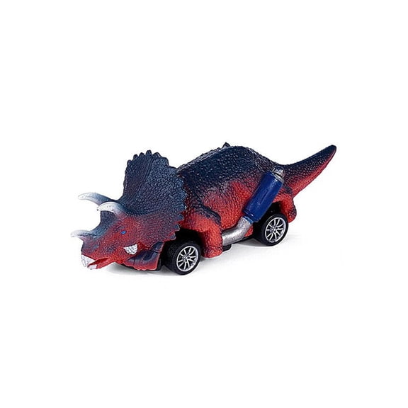 F Triceratops Dinosaur Pull Back Car Toy For Kids Vehicle Mini Diecast Model