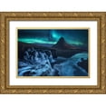 thumbnail image 1 of F. Turienzo, Carlos 18x13 Gold Ornate Wood Framed with Double Matting Museum Art Print Titled - Frozen Falls, 1 of 4