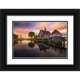 thumbnail image 1 of F. Turienzo, Carlos 24x17 Black Ornate Wood Framed with Double Matting Museum Art Print Titled - Zaanse Schans, 1 of 4