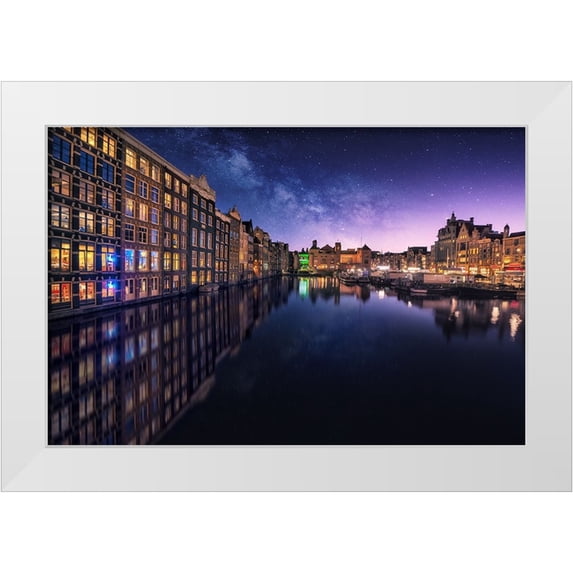 F. Turienzo, Carlos 24x17 White Modern Wood Framed Museum Art Print Titled - Galactic Damrak